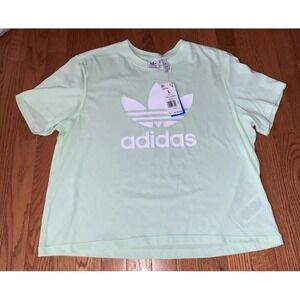 Adidas Trefoil Boxy Tee Shirt Originals‎ Green Spark Size Large